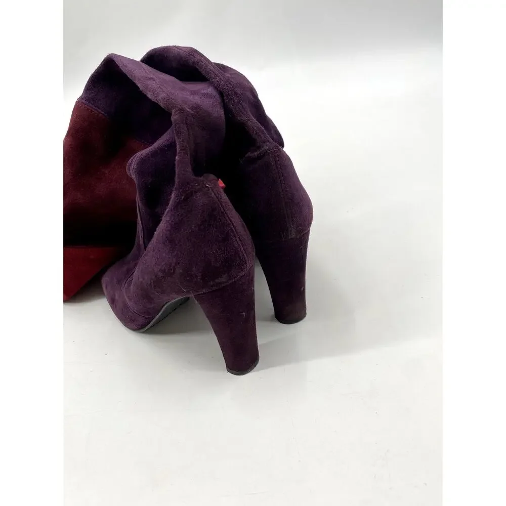 STUART WEITZMAN Troika Colorblock Suede Over-the-knee Boots